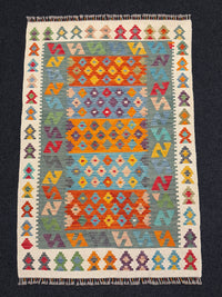 Handvävd Ull kelimmatta - 185 x 122 cm