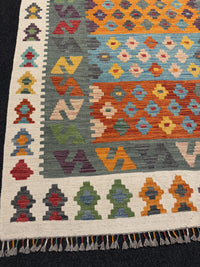 Handvävd Ull kelimmatta - 185 x 122 cm