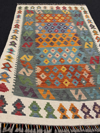 Handvävd Ull kelimmatta - 185 x 122 cm