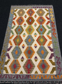 Handvävd Ull kelimmatta - 183 x 123 cm