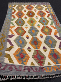 Handvävd Ull kelimmatta - 183 x 123 cm