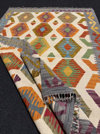 Handvävd Ull kelimmatta - 183 x 123 cm