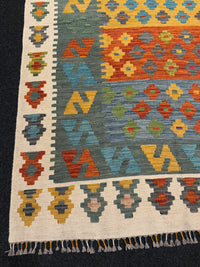 Handvävd Ull kelimmatta - 180 x 124 cm