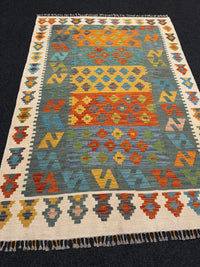 Handvävd Ull kelimmatta - 180 x 124 cm