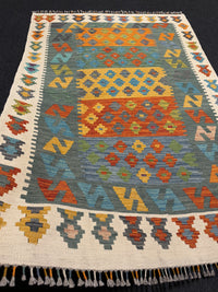 Handvävd Ull kelimmatta - 180 x 124 cm