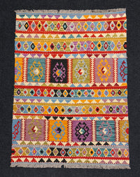 Handvävd Ull kelimmatta - 168 x 125 cm