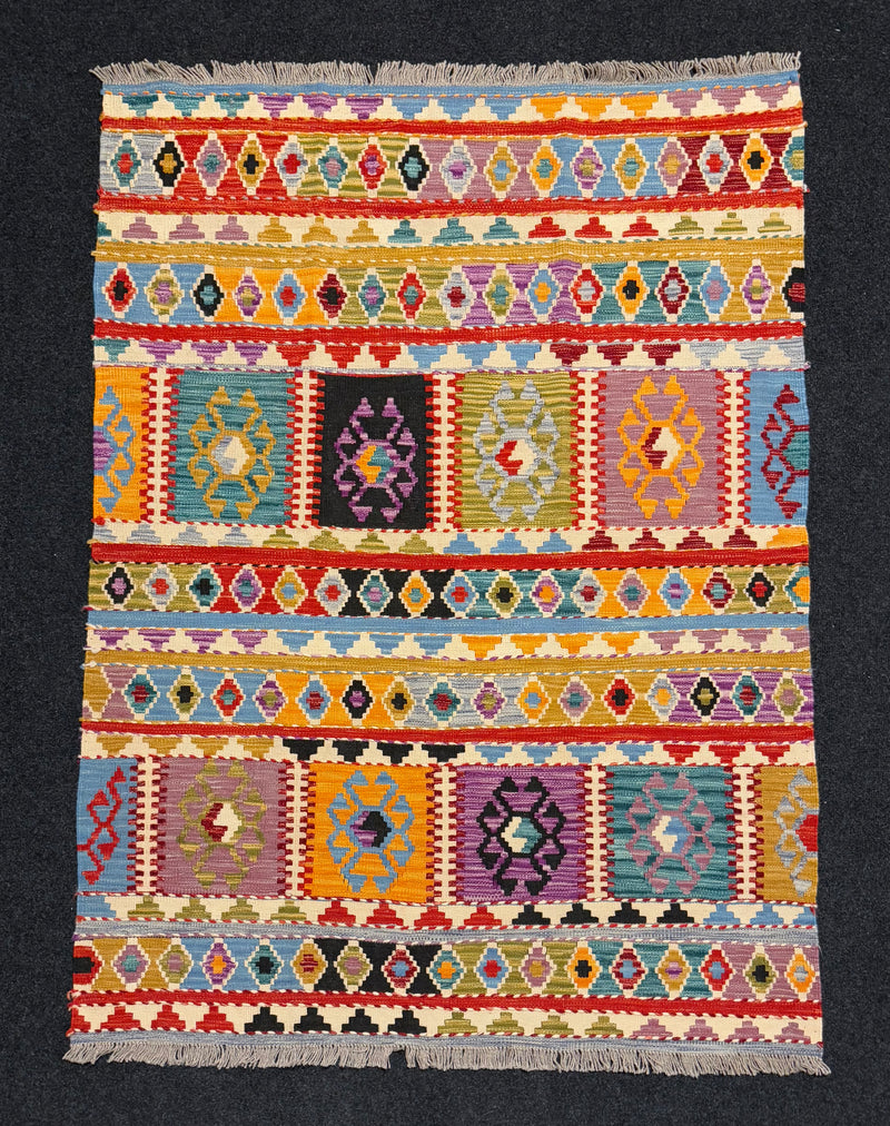 Handvävd Ull kelimmatta - 168 x 125 cm