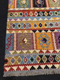 Handvävd Ull kelimmatta - 168 x 125 cm