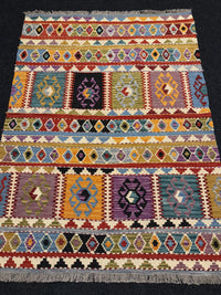 Handvävd Ull kelimmatta - 168 x 125 cm