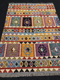 Handvävd Ull kelimmatta - 168 x 125 cm