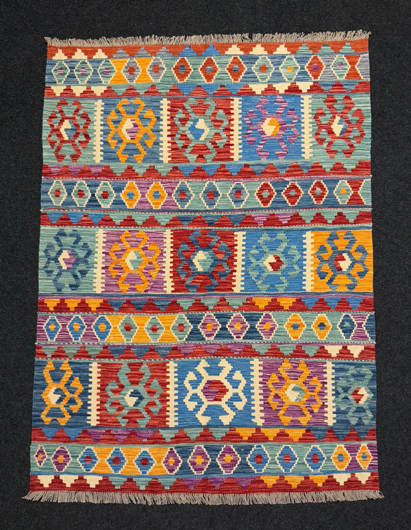 Handvävd Ull kelimmatta - 177 x 129 cm