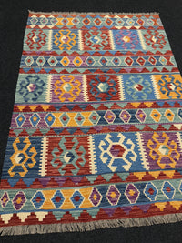 Handvävd Ull kelimmatta - 177 x 129 cm