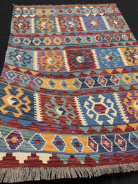 Handvävd Ull kelimmatta - 177 x 129 cm