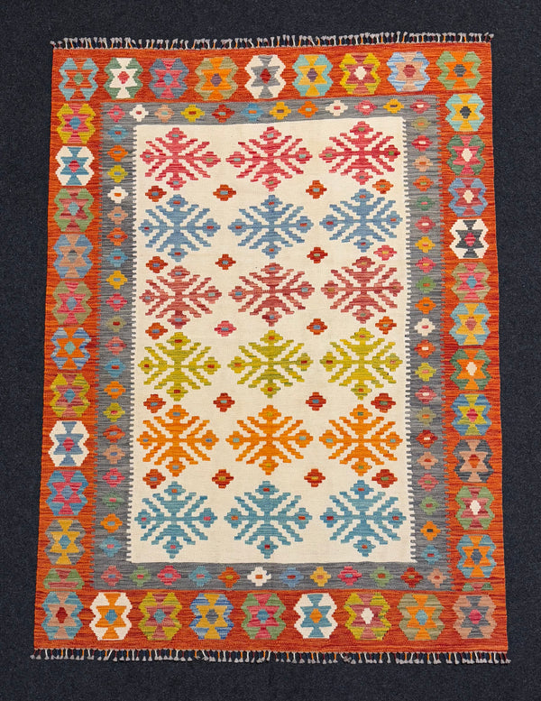 Handvävd Ull kelimmatta - 200 x 147 cm