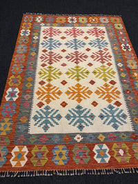 Handvävd Ull kelimmatta - 200 x 147 cm