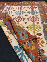 Handvävd Ull kelimmatta - 200 x 147 cm