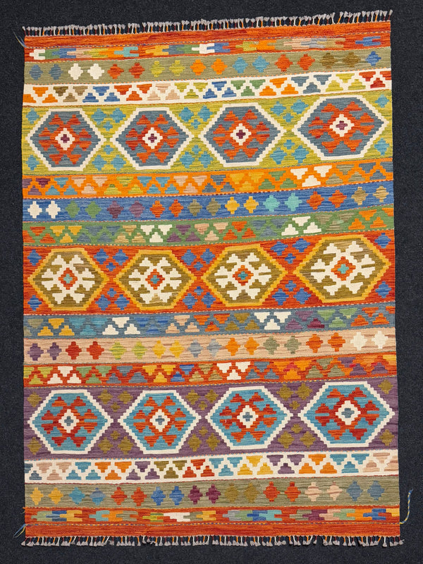 Handvävd Ull kelimmatta - 201 x 148 cm