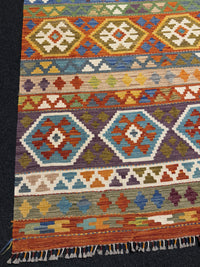 Handvävd Ull kelimmatta - 201 x 148 cm