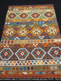 Handvävd Ull kelimmatta - 201 x 148 cm