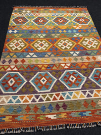 Handvävd Ull kelimmatta - 201 x 148 cm