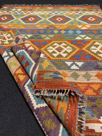 Handvävd Ull kelimmatta - 201 x 148 cm