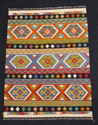 Handvävd Ull kelimmatta - 194 x 148 cm