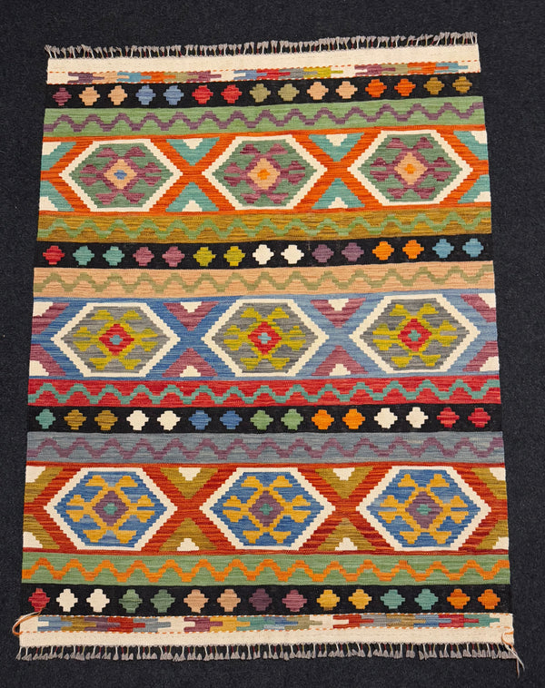 Handvävd Ull kelimmatta - 194 x 148 cm