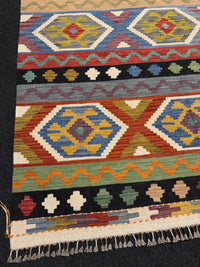 Handvävd Ull kelimmatta - 194 x 148 cm