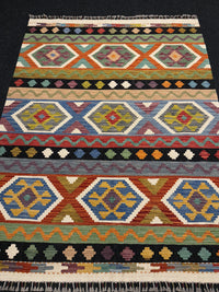 Handvävd Ull kelimmatta - 194 x 148 cm