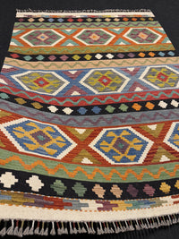 Handvävd Ull kelimmatta - 194 x 148 cm