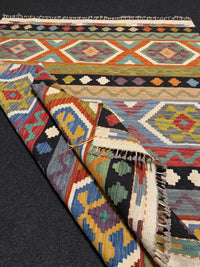 Handvävd Ull kelimmatta - 194 x 148 cm