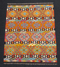 Handvävd Ull kelimmatta - 191 x 157 cm