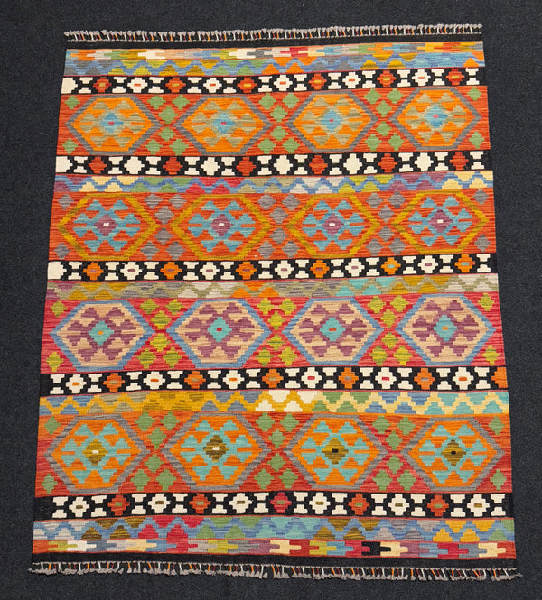 Handvävd Ull kelimmatta - 191 x 157 cm