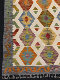 Handvävd Ull kelimmatta - 185 x 124 cm