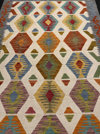 Handvävd Ull kelimmatta - 185 x 124 cm