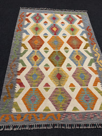 Handvävd Ull kelimmatta - 185 x 124 cm