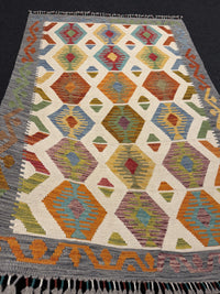 Handvävd Ull kelimmatta - 185 x 124 cm