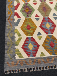 Handvävd Ull kelimmatta - 186 x 123 cm