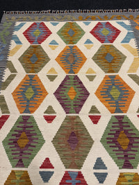 Handvävd Ull kelimmatta - 186 x 123 cm