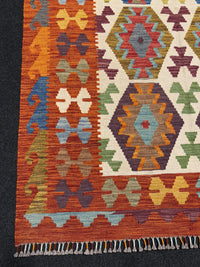 Handvävd Ull kelimmatta - 186 x 128 cm