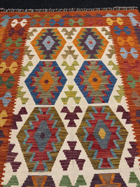 Handvävd Ull kelimmatta - 186 x 128 cm