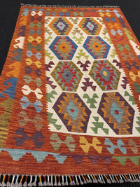 Handvävd Ull kelimmatta - 186 x 128 cm