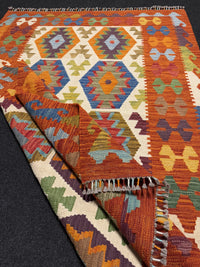 Handvävd Ull kelimmatta - 186 x 128 cm