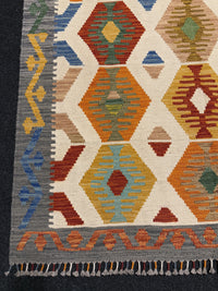 Handvävd Ull kelimmatta - 190 x 125 cm