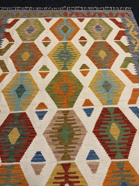 Handvävd Ull kelimmatta - 190 x 125 cm