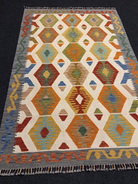 Handvävd Ull kelimmatta - 190 x 125 cm