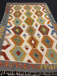 Handvävd Ull kelimmatta - 190 x 125 cm