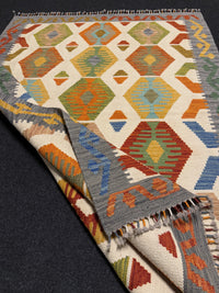 Handvävd Ull kelimmatta - 190 x 125 cm