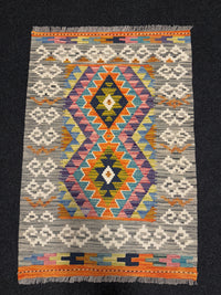 Handvävd Ull kelimmatta - 120 x 83 cm