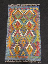 Handvävd Ull kelimmatta - 127 x 78 cm